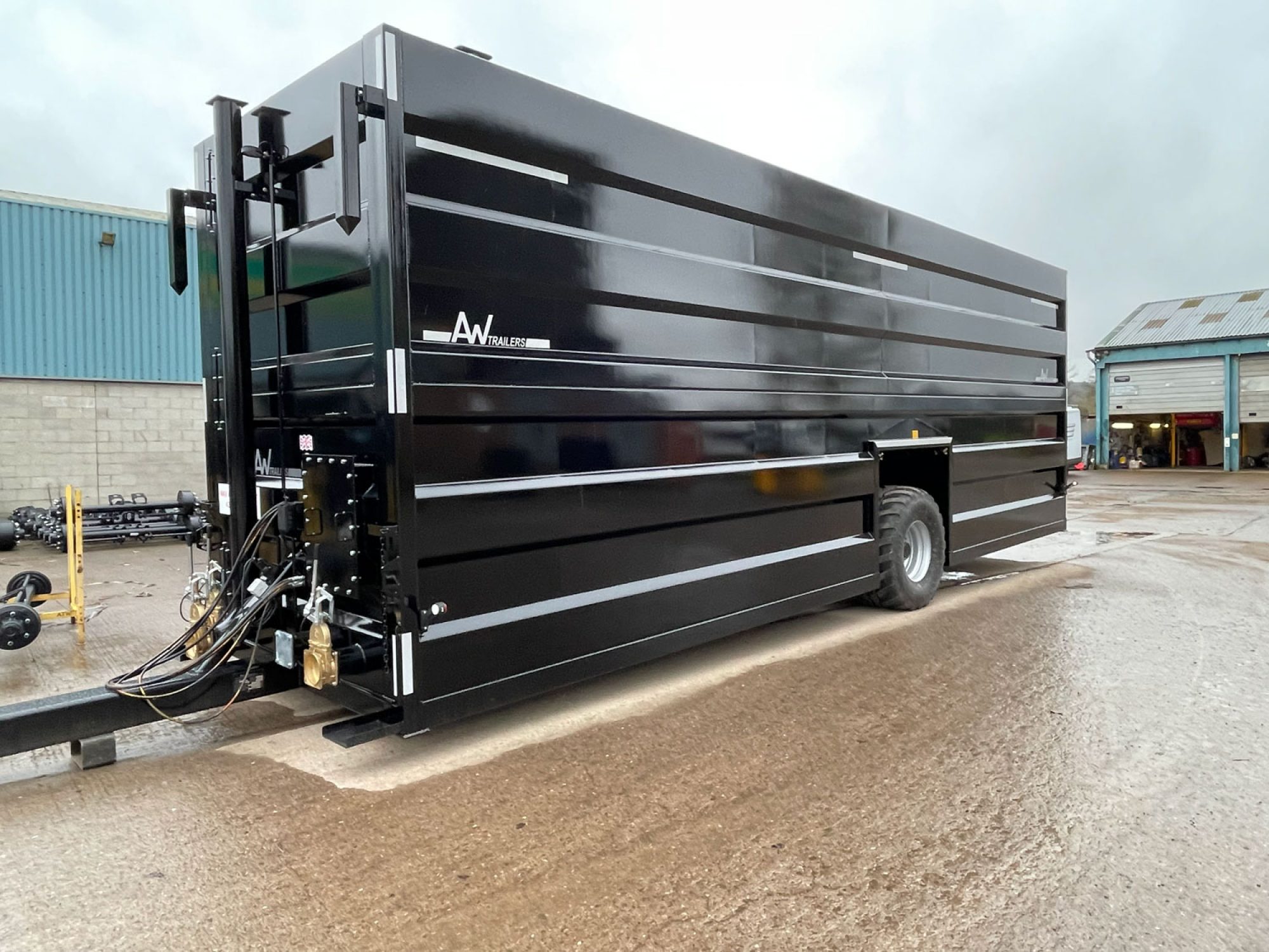 Black Nurse Tank trailer in carpark