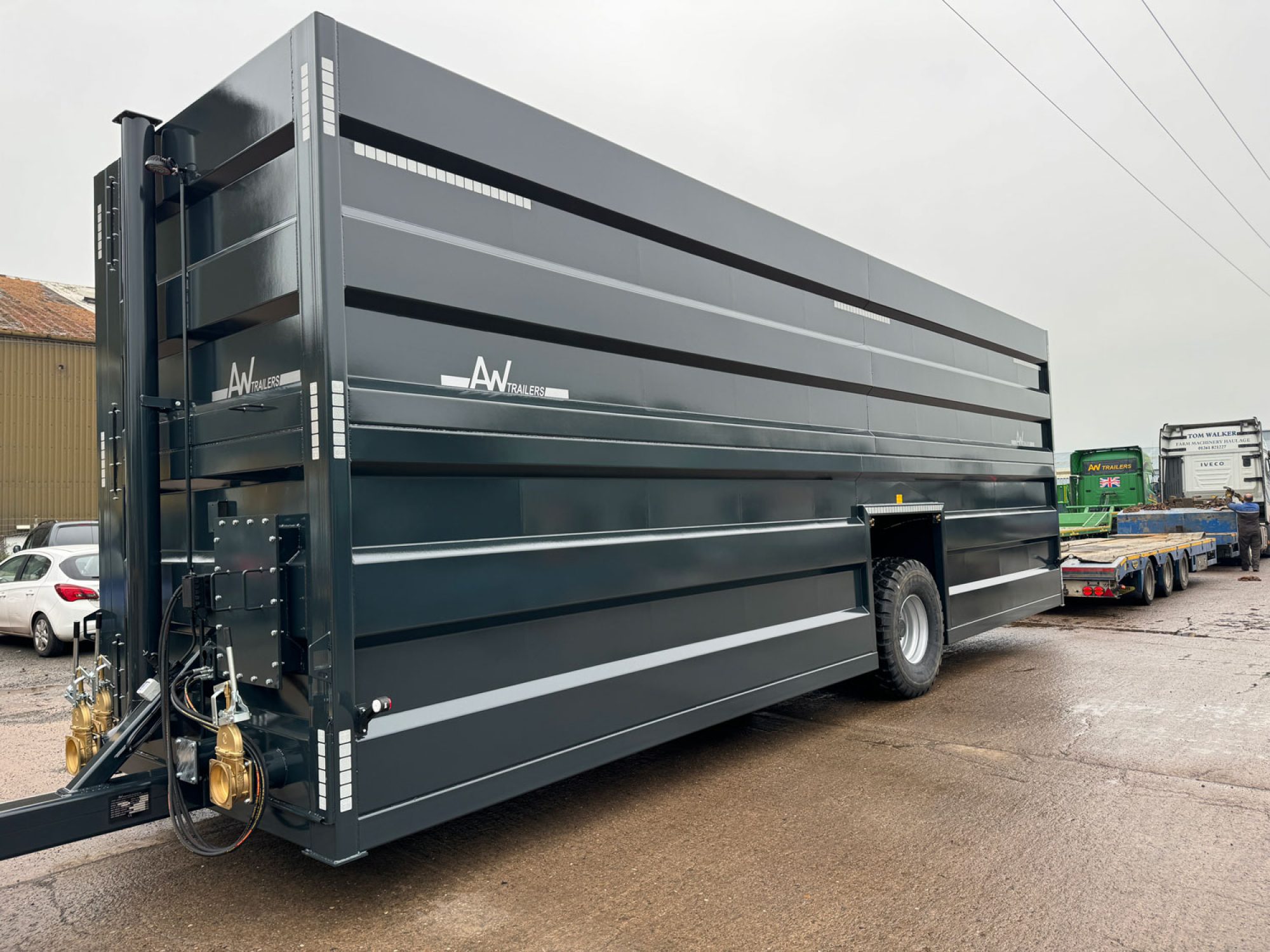 Black Nurse Tank trailer in carpark