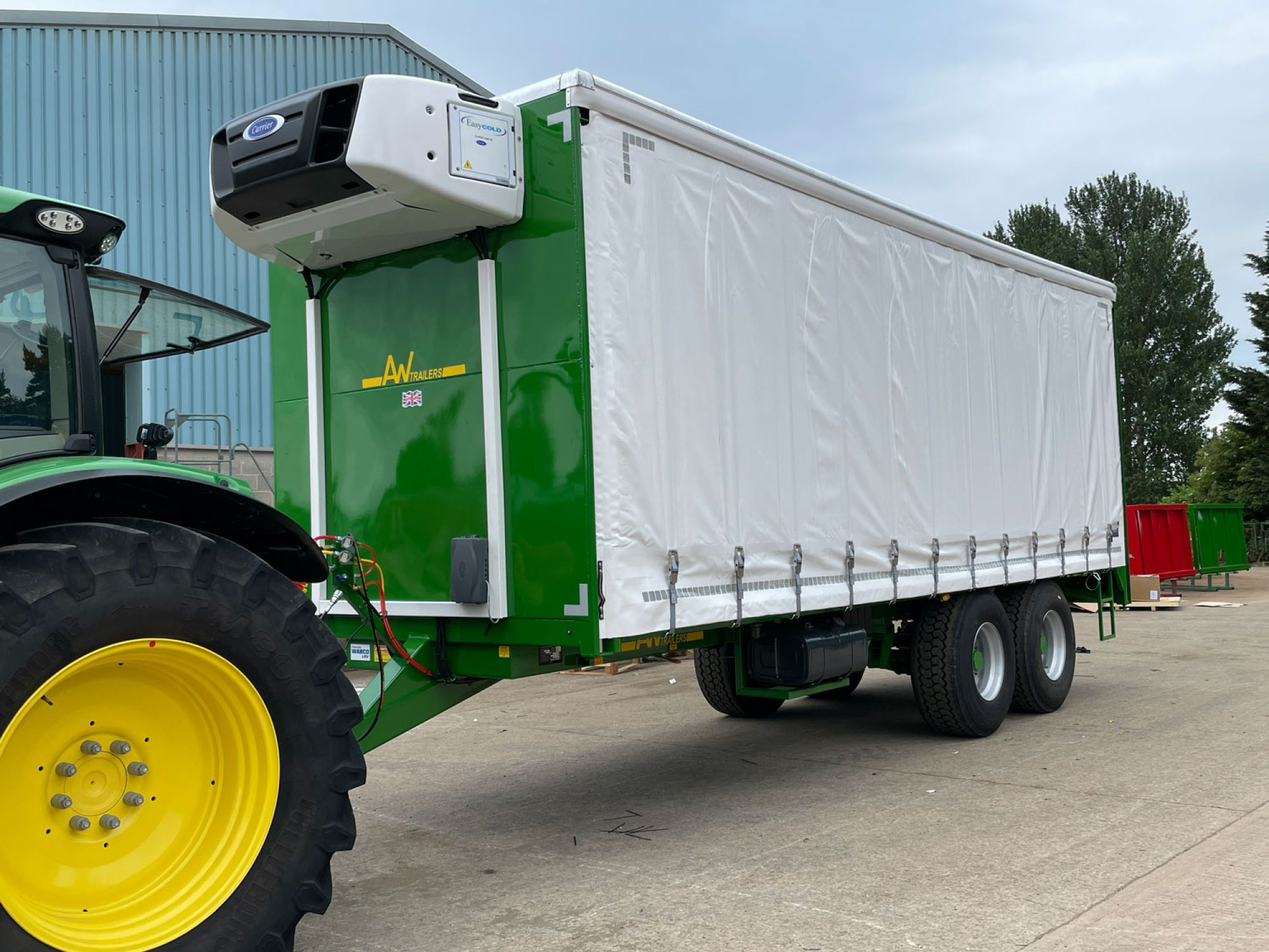 Curtain Side trailer in a field