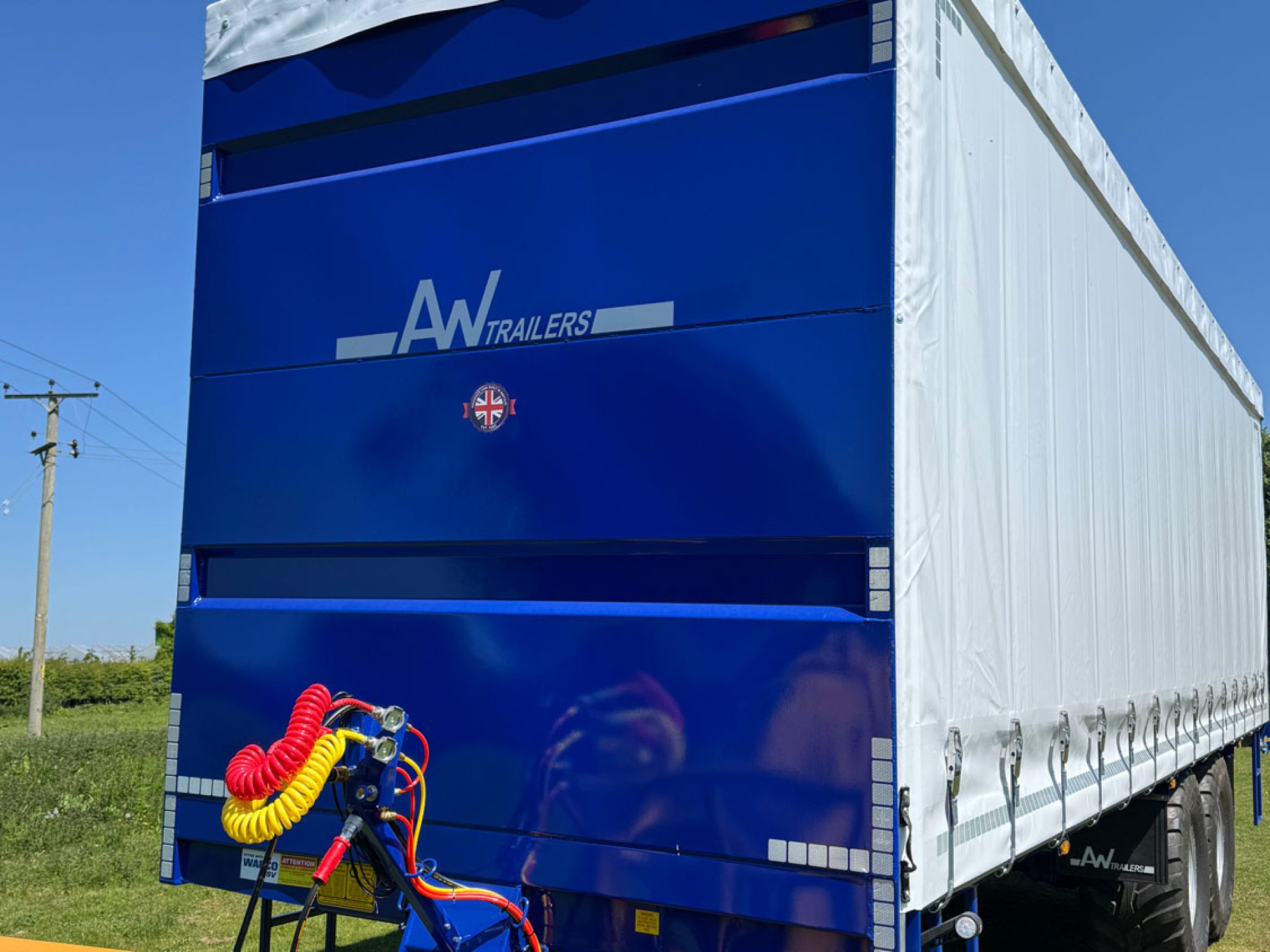 Curtain Side trailer in a field