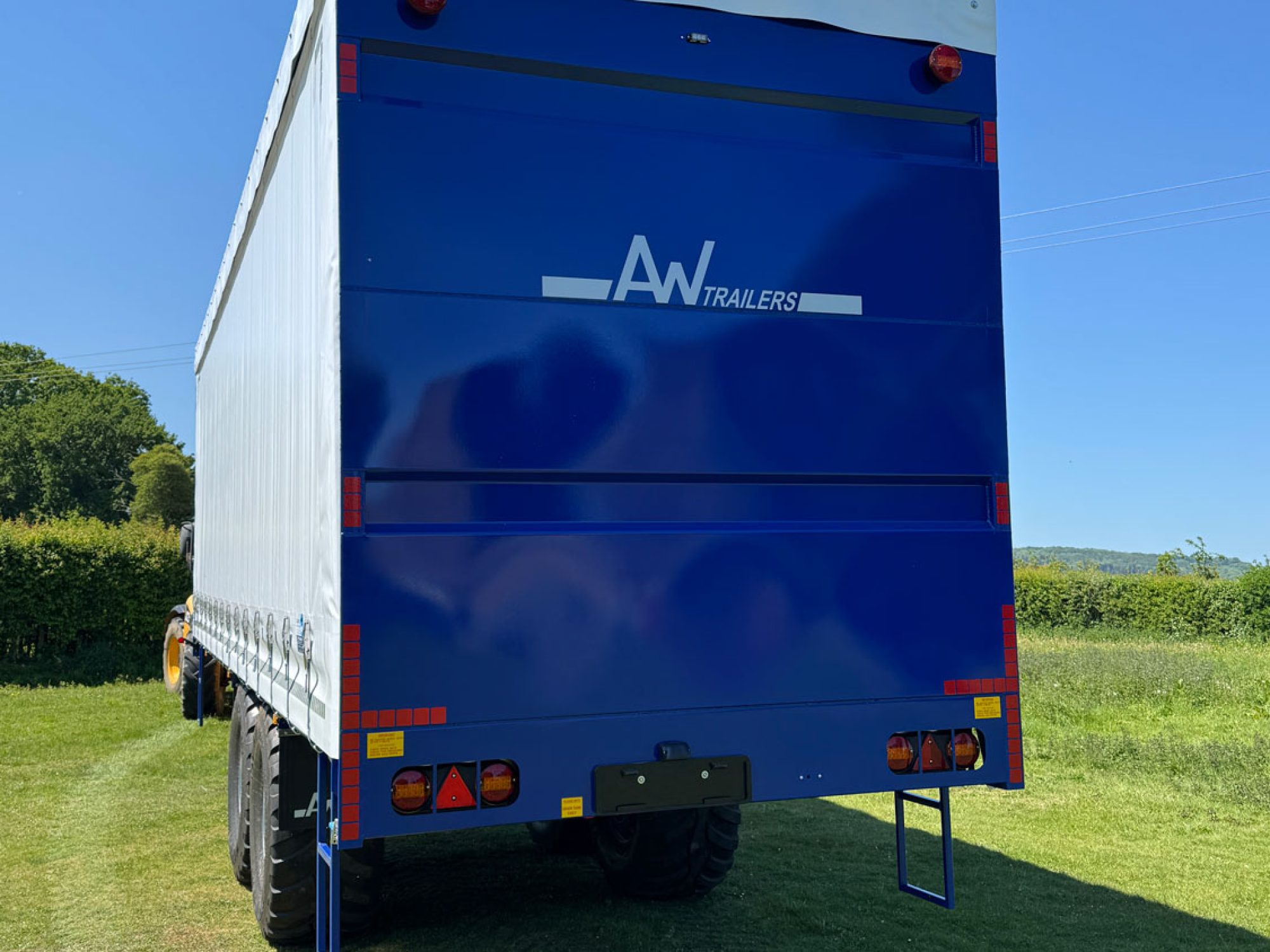 Curtain Side trailer in a field