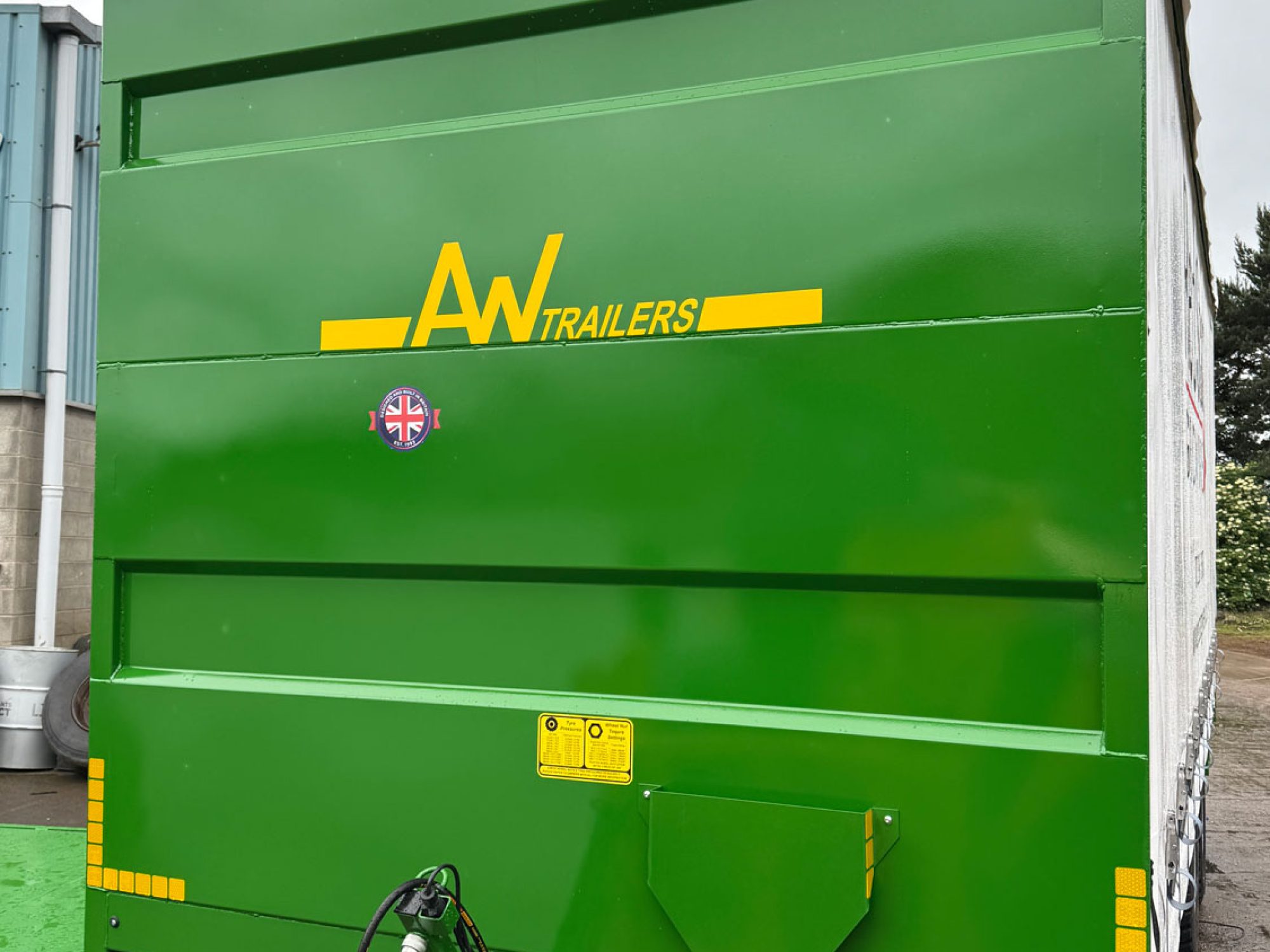 Curtain Side trailer in a field