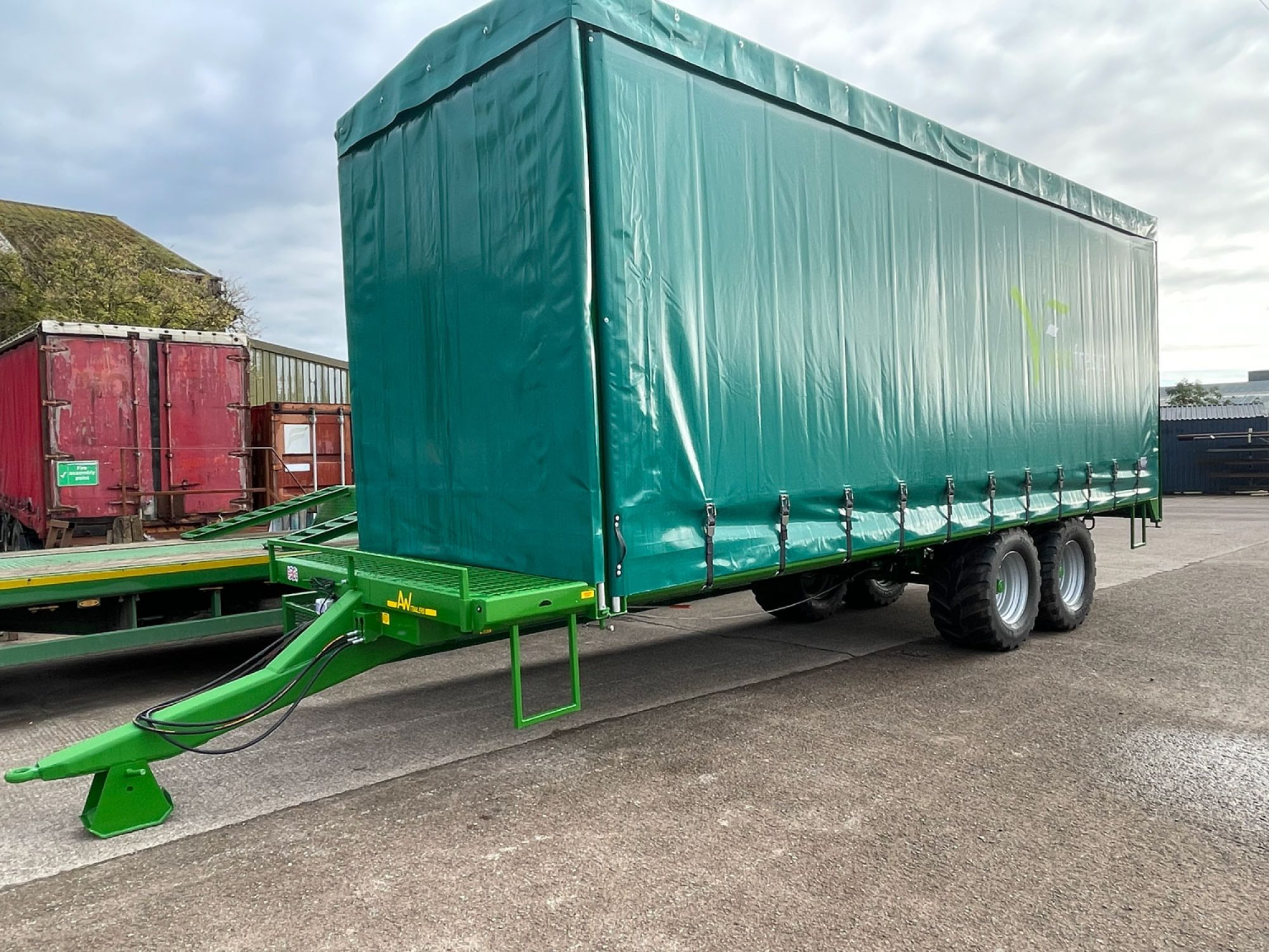 Curtain Side trailer in a field