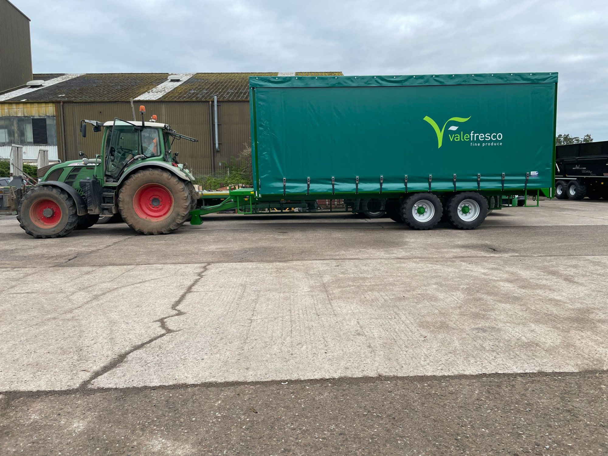 Curtain Side trailer in a field