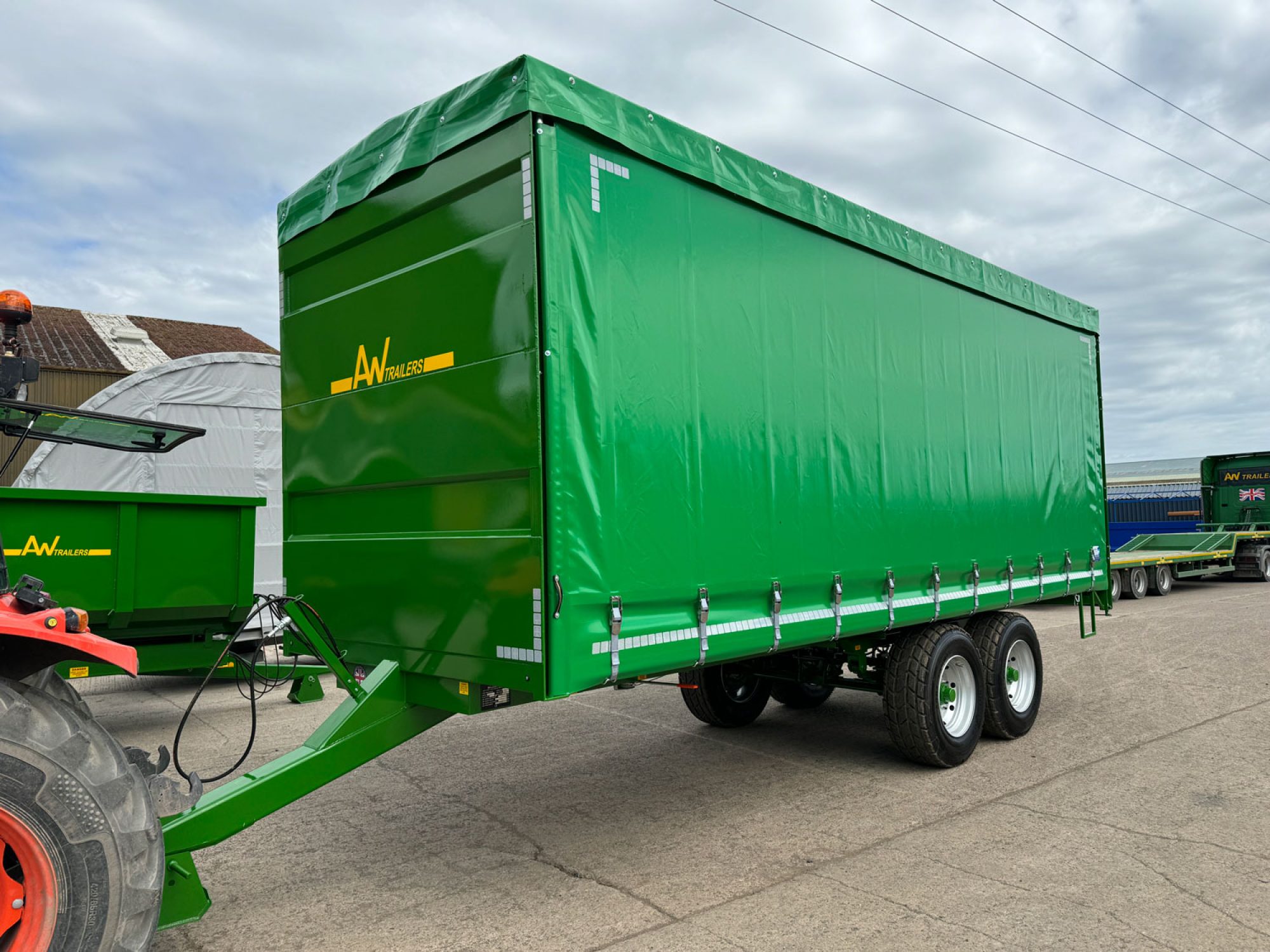 Curtain Side trailer in a field