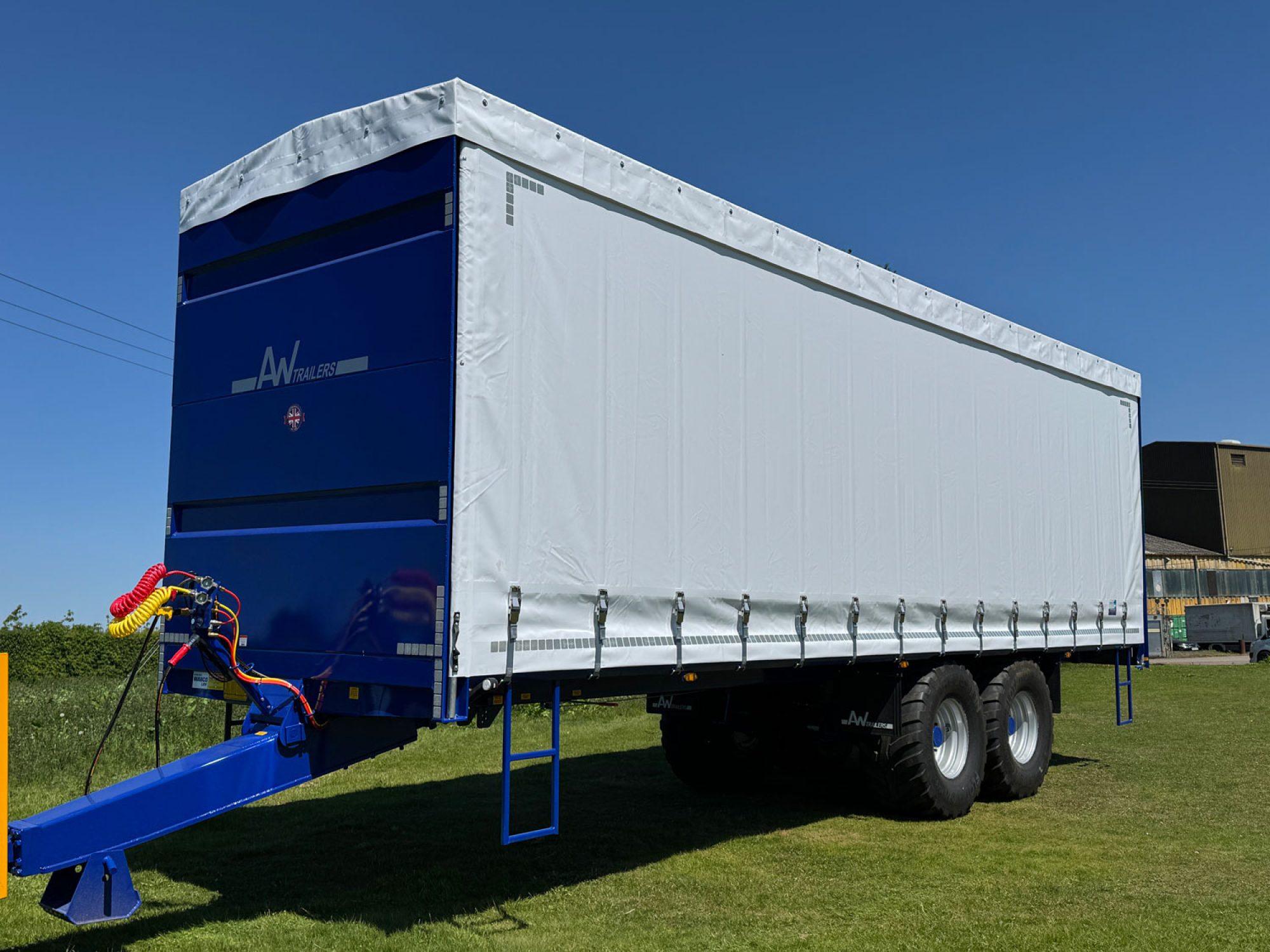 Curtain Side trailer in a field