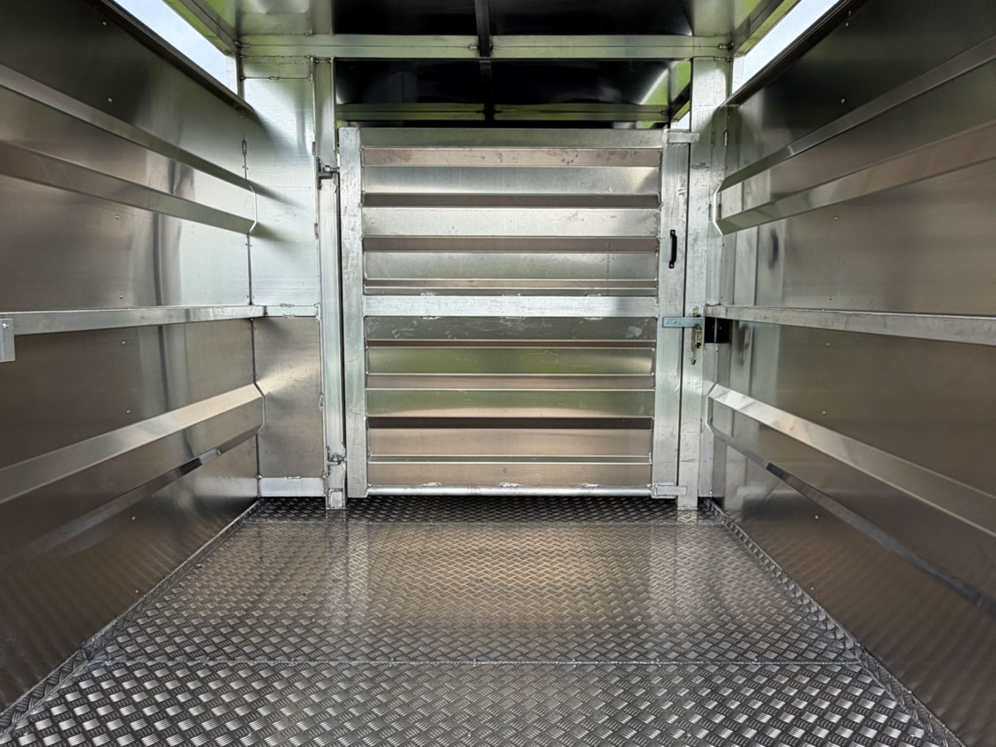 Inside of a stock container