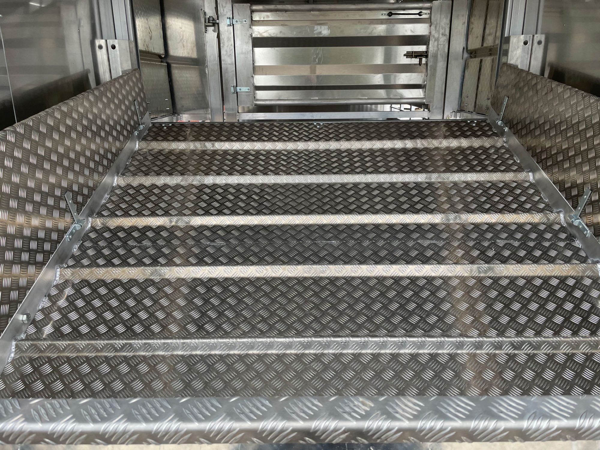 Inside of a stock container